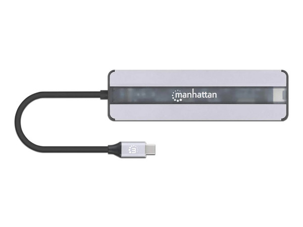 Docking Station Manhattan USB-C 7 Puertos, HDMI, Ethernet, USB-C.