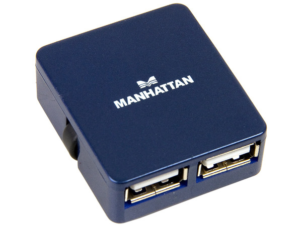 Micro Hub USB Manhattan de 4 Puertos (Convierte 1 puerto USB en 4).