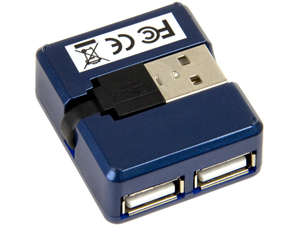 Micro Hub USB Manhattan de 4 Puertos (Convierte 1 puerto USB en 4).