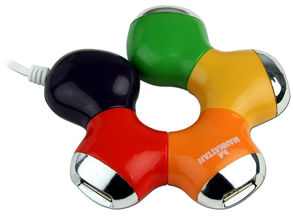Hub USB de 4 Puertos de Alta Velocidad 2.0 Flexible