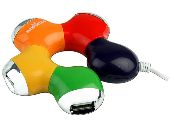 Hub USB de 4 Puertos de Alta Velocidad 2.0 Flexible