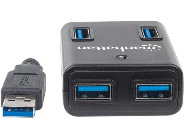 Hub Manhattan USB 3.0 Super Speed de 4 Puertos.