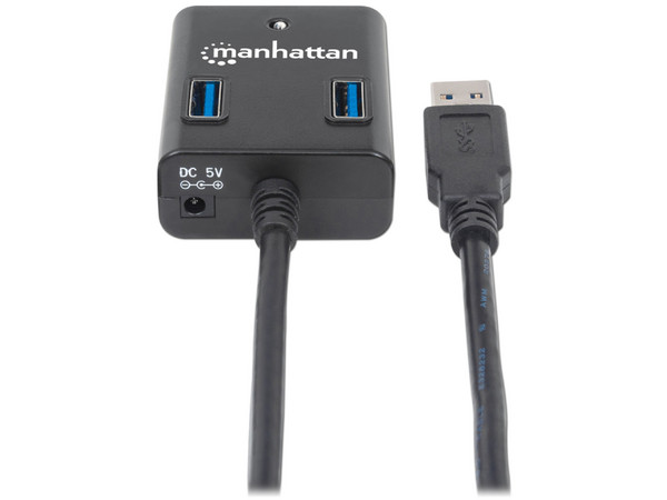 Hub Manhattan USB 3.0 Super Speed de 4 Puertos.