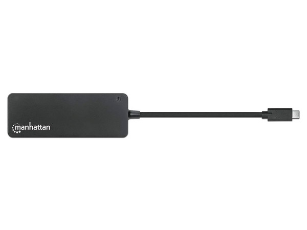 HUB USB Manhattan 168410, USB Tipo C a USB 3.2, USB Micro-B, Color Negro.