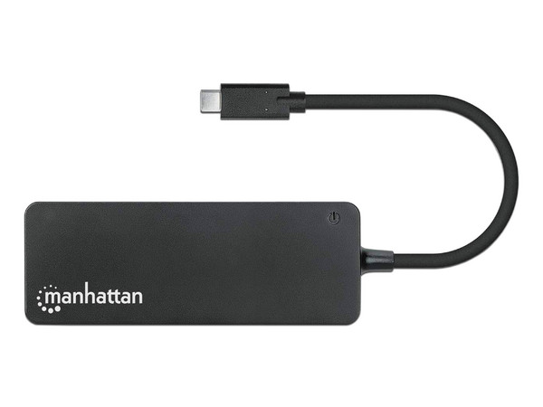 HUB USB Manhattan 168410, USB Tipo C a USB 3.2, USB Micro-B, Color Negro.
