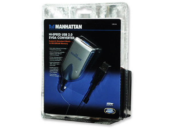 Convertidor USB 2.0 a VGA (Soporta resoluciones de hasta 1600 x 1200)