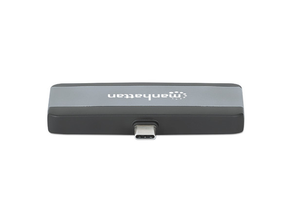 Docking Station USB-C 4 en 1, USB 3.2 Tipo-C a HDMI 4K a 30 Hz, USB-A 10 Gbps, USB-C Power Delivery 100 W, Puerto de Audio 3.5 mm, Aluminio, Negro/Gris Espacial.