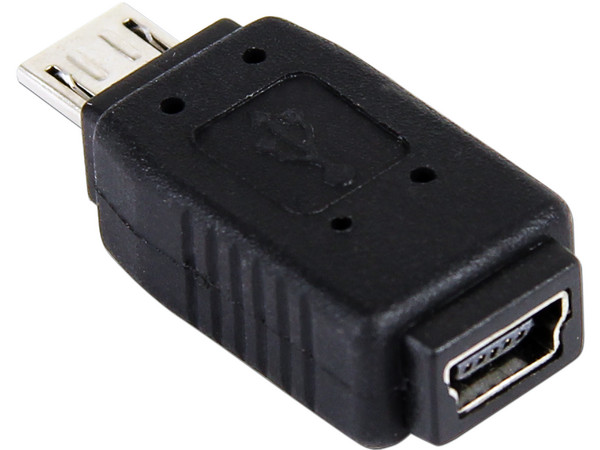 Adaptador USB Mini B a Micro B Macho.