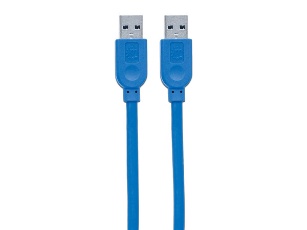 Cable USB MANHATTAN, V3.2, A-A, 1.8M, Azul 5 Gbps