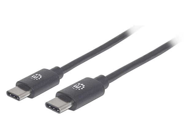 Cable Manchattan de USB-C a USB-C (M-M) de 2m. Color Negro.