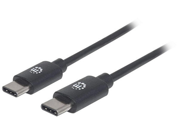 Cable Manhattan USB-C (M) a USB-C (M), 3m. Color Negro.