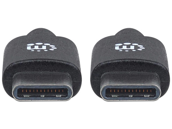 Cable Manhattan USB-C (M) a USB-C (M), 3m. Color Negro.