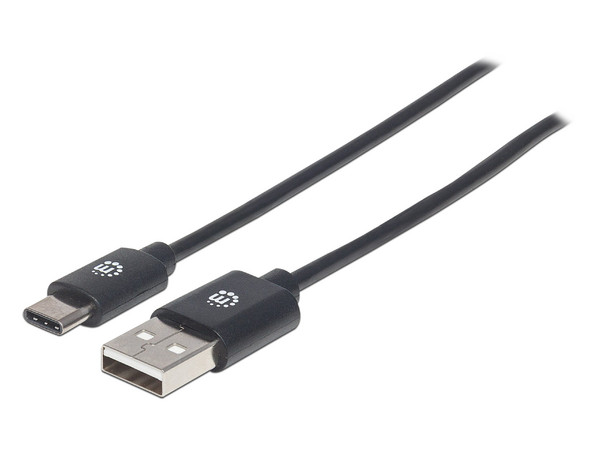 Cable USB Manhattan Conector USB 2.0 (M) a USB-C (M), 3m. Color Negro.
