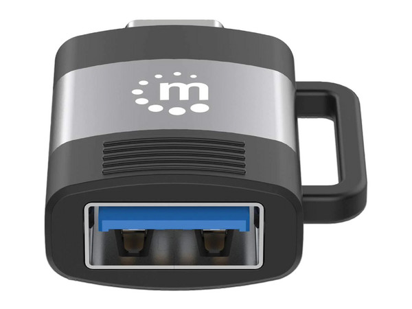 Adaptador de USB 3.2 Gen 1 Tipo-C Macho a Tipo-A Hembra, 5 Gbps, 3A. Color Negro.