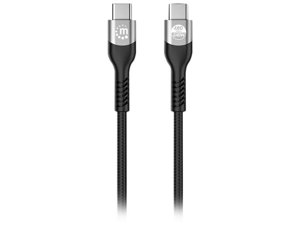 Cable de carga Manhattan USB-C(M-M), 2m, Color Negro.