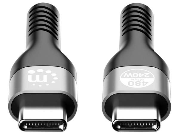 Cable de carga Manhattan USB-C(M-M), 2m, Color Negro.