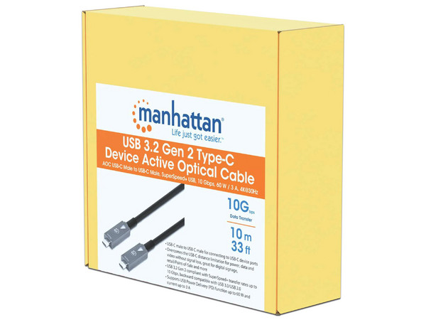 CABLE USB-C V3.2 C-C 10.0M 10GBPS 60W