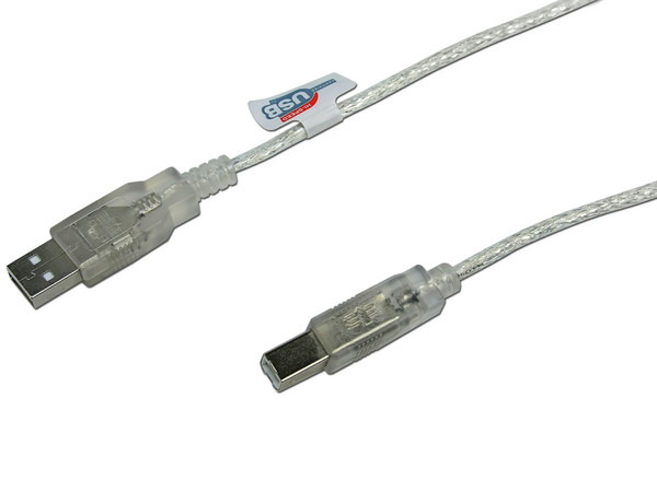 Cable Manhattan USB 2.0 tipo A (M) a tipo B (M) 1.8m.