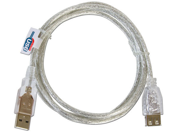 Extensión de cable USB 2.0, (M-H), 1.8m.