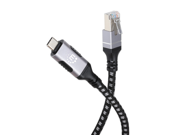 Cable De Red V3 USB-C A RJ45, 2M, Categoría 6, Transferencia 1 Gbps, Velocidad 5 Gbps.