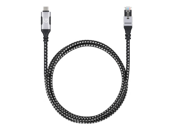 Cable De Red V3 USB-C A RJ45, 2M, Categoría 6, Transferencia 1 Gbps, Velocidad 5 Gbps.