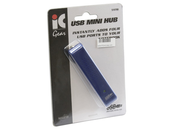 Mini Hub USB de 4 Puertos (Convierte 1 puerto USB en 4).