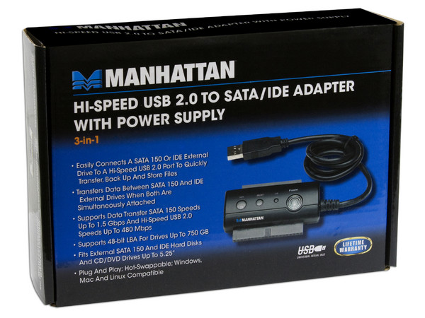 Adaptador Manhattan USB 2.0 a SATA/ IDE