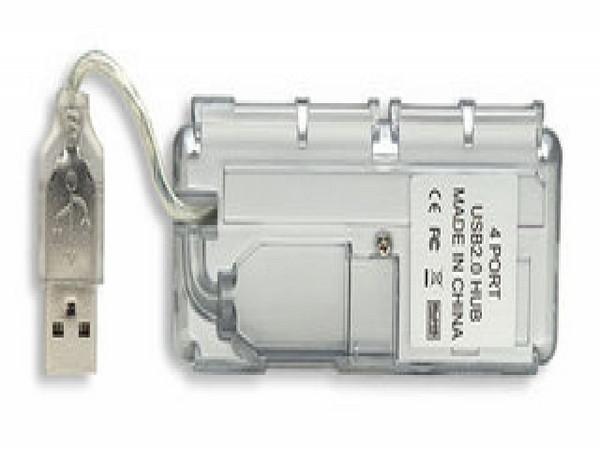HUB USB V2.0 4 PUERTOS MINI SIN FUENTE