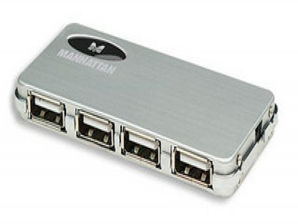 HUB USB V2.0 4 PUERTOS MINI CON FUENTE