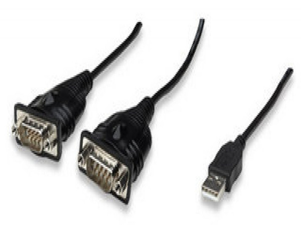 CONVERTIDOR USB A SERIAL DB9M 2 Puertos