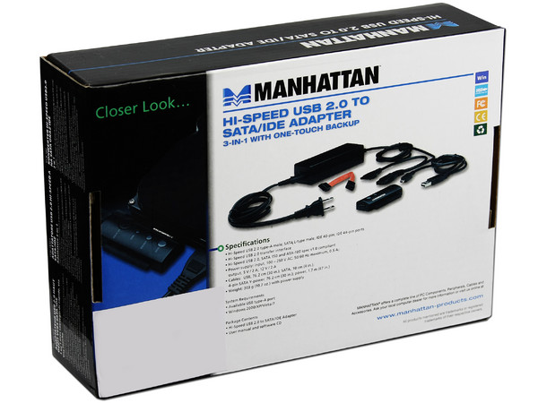 MANHATTAN CONVERTIDOR USB 2.0 SATA/IDE ADAPTER 179195