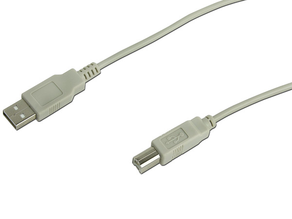 Cable USB 2.0 A macho/ B macho de 1.8 Mts. para Impresora y Escáner, OEM. 