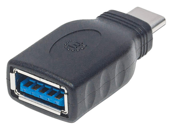 Adaptador Manhattan 354646 USB 3.1 de Tipo-A (Hembra) a Tipo-C (Macho).