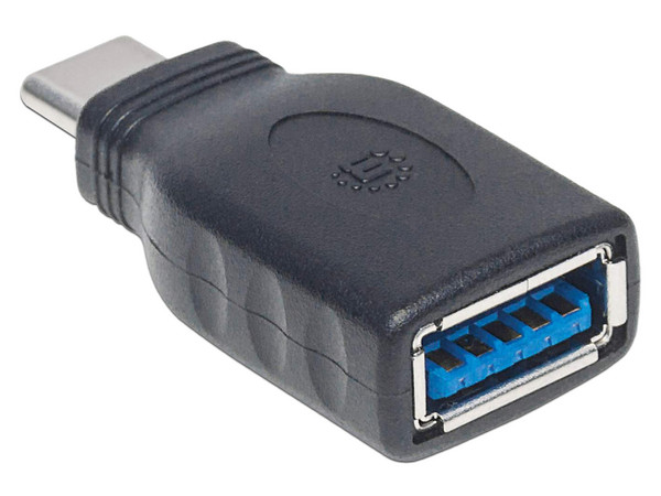 Adaptador Manhattan 354646 USB 3.1 de Tipo-A (Hembra) a Tipo-C (Macho).