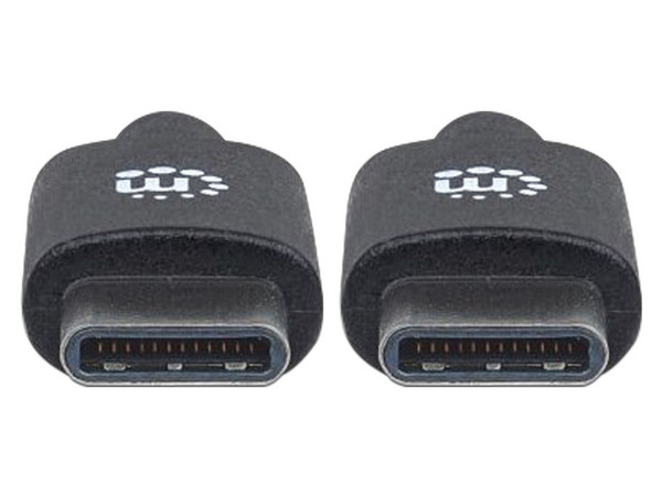 Cable Manhattan 354868 USB-C (Macho) a USB-C (Macho) de 0.5m. Color Negro.