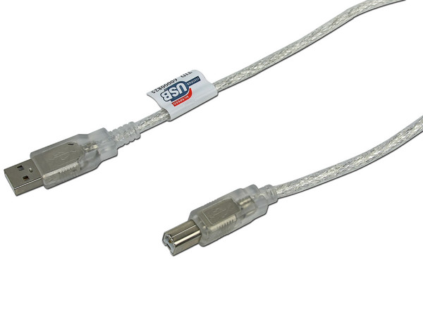 Cable Manhattan USB 2.0 tipo A (M) a tipo B (M) 3.0m.