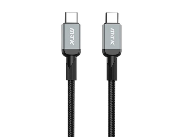 Cable de Datos USB MTK 0158352, USB Tipo C a USB Tipo C (M-M), 3m. Color Negro.