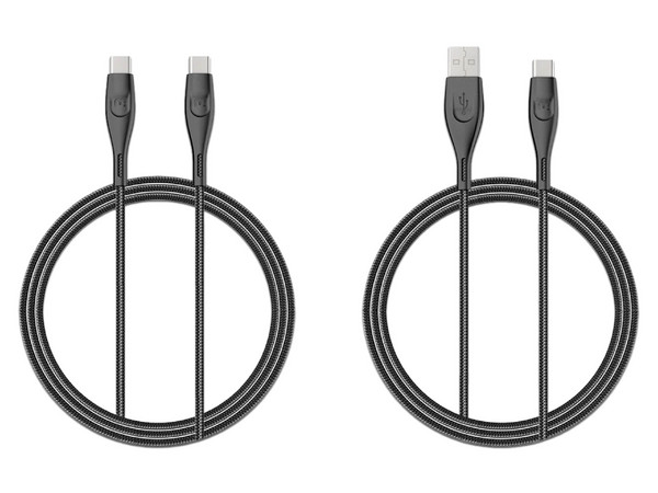 Cable de Datos MYBAT RCBCACCMO001 USB Tipo C a USB Tipo A, Trenzado, Longitud de 1.8m, Paquete con 2 Piezas.