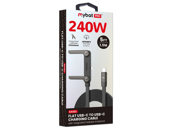 Cable USB MYBAT RCBCCMO19BK USB Tipo C (M-M), 240W, 1.5m, Respaldo Integrado.