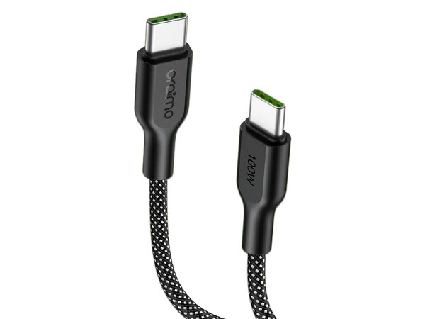 Cable de Carga Oraimo BraidLine OCD-1525CC USB Tipo C (M-M), 100W, 1m. Color Negro.