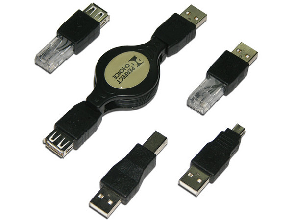 Kit de cables USB 2.0 con 4 conectores