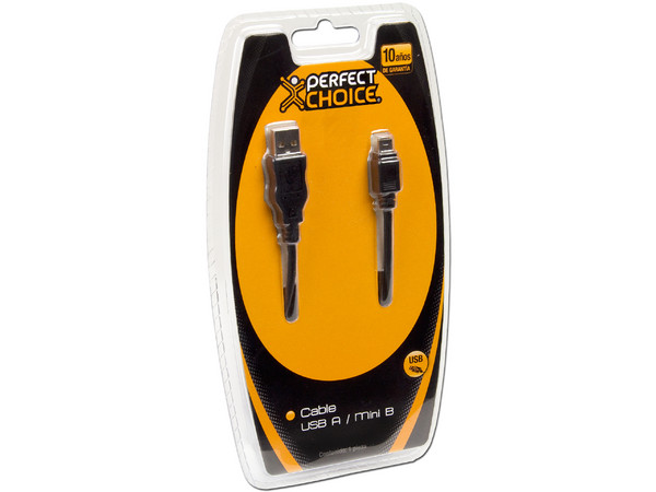 Cable USB A/Macho a MiniB 5 Pines para Cámara Digital o Reproductor MP3