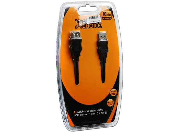 Extensión de cable USB 2.0, Perfect Choice, 1.8m, entrada A(m) A(h)