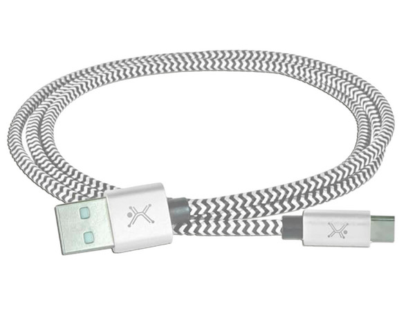 Cable USB Perfect Choice PC-101673, de USB-A a USB-C, 1 metro. Color Gris.