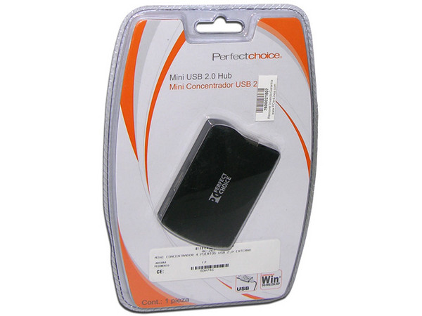 Mini Hub USB Perfect Choice de 4 Puertos USB 2.0