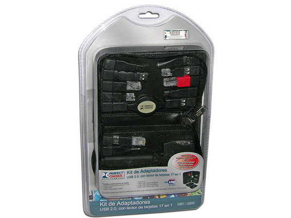 Kit de Adaptadores USB 2.0, con lector de tarjetas 17 en 1