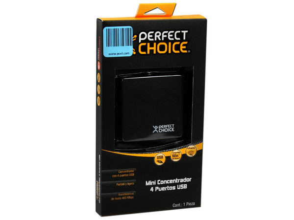  Mini Hub USB Perfect Choice de 4 Puertos (Convierte 1 puerto USB en 4).