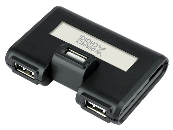 Hub de 3 Puertos USB y Lector de Memorias.