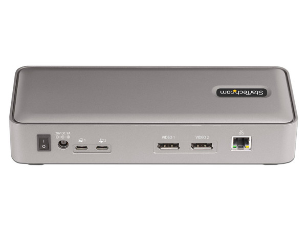 Docking Station StarTech 129N-USBC-KVM-DOCK, de USB Tipo C a USB 3.2, USB 2.0, USB Tipo C, RJ-45, DisplayPort, Salida de audio y Micrófono.