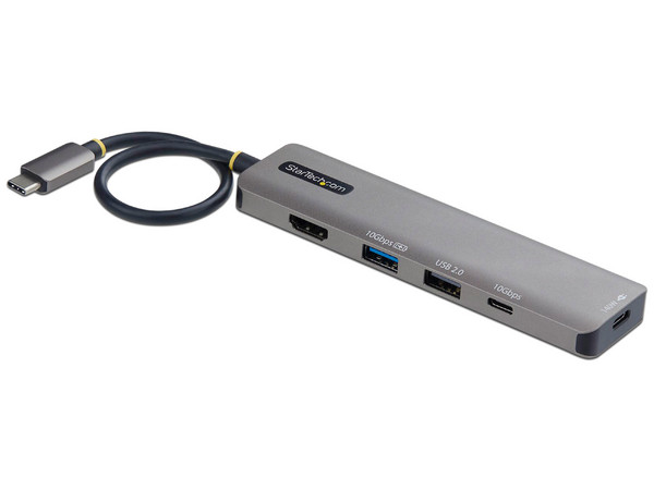 HUB USB 5 en 1 StarTech 164B-USBC-MULTIPORT, USB Tipo C a 1 Puerto USB Tipo A 2.0, 2 Puertos USB Tipo C, 1 Puerto HDMI, 1 Puerto USB 3.2 Tipo A. Color Gris.
